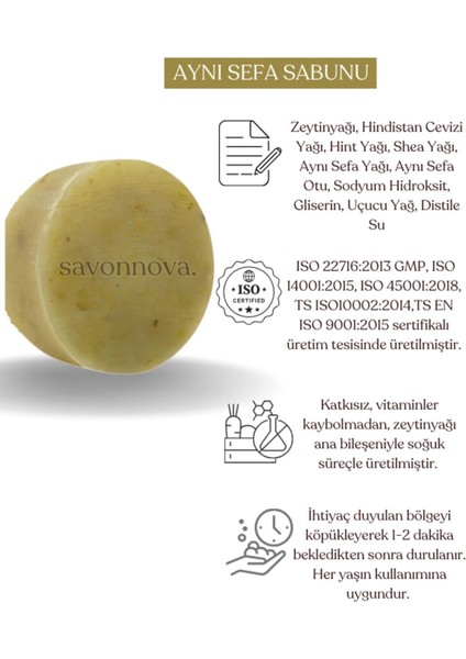 Doğal Aynı Sefa Sabunu, Ciltler Için Destekleyici Yenileyici Sabun 100 Gr fiyatları