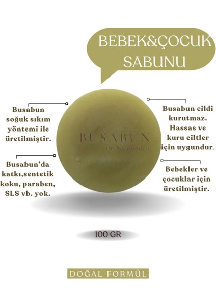 Bebek-Çocuk Sabunu Doğal Ve Katkısız Sabun 100 Gr