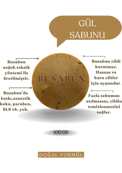 Gül Sabunu Doğal Ve Katkısız Sabun 100 Gr