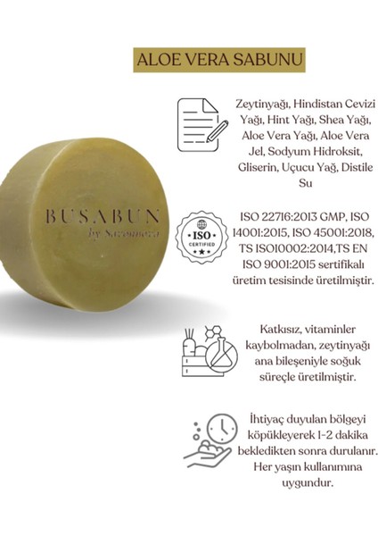 Aloe Vera Sabunu Doğal Ve Katkısız Sabun 100 Gr fiyatları