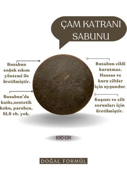 Çam Katranı Sabunu Doğal Ve Katkısız Sabun 100 Gr