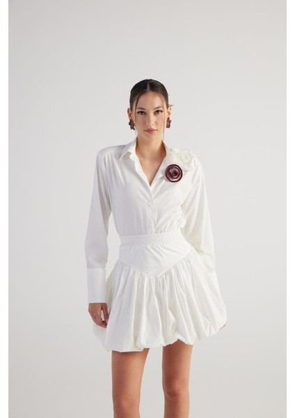 Beli Lastikli Mini Balon lexi etek Beyaz modelleri