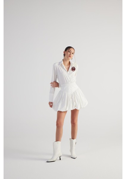 Beli Lastikli Mini Balon lexi etek Beyaz fırsatları