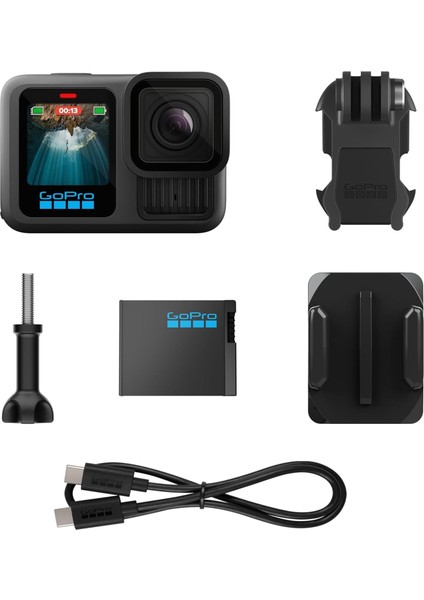 Gopro Hero 13 Black - 5.3K60 Video, 27MP Foto + Hb Lensleriyle Uyumlu