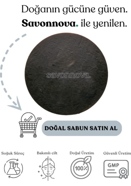 Doğal Aktif Karbon Sabunu Katkısız Sabun 100 Gr