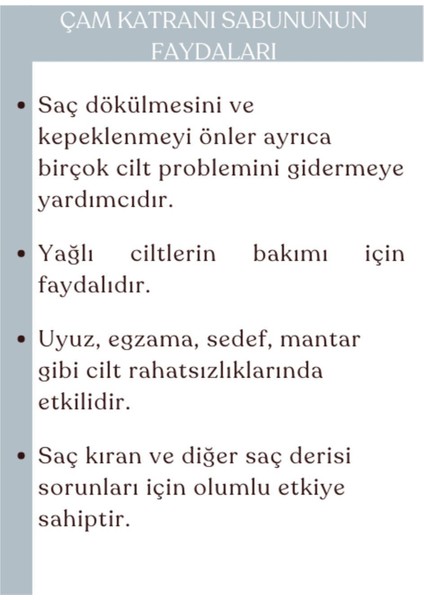 Doğal Çam Katranı Sabunu, Katkısız Sabun 100 Gr modelleri