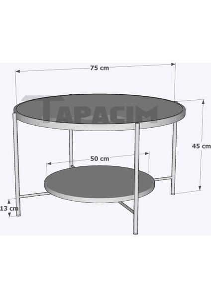 Oslo Orta Sehpa, Füme Temperli Cam , Atlantik Çam fırsatları