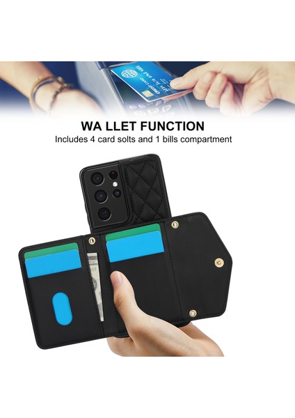 Samsung Galaxy S21 Ultra 5g Için Ekleme Eşkenar Dörtgen Çanta Kılıfı (Yurt Dışından) indirimleri