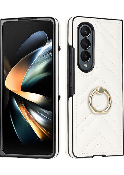 Samsung Galaxy Z Fold6 Için V Şeklinde Dönen Halkalı Kılıf (Yurt Dışından)