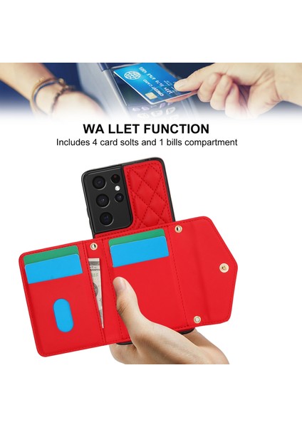 Samsung Galaxy S21 Ultra 5g Için Ekleme Eşkenar Dörtgen Çanta Kılıfı (Yurt Dışından) indirimleri