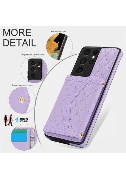 Samsung Galaxy S21 Ultra 5g Için Ekleme Eşkenar Dörtgen Çanta Kılıfı (Yurt Dışından) modelleri