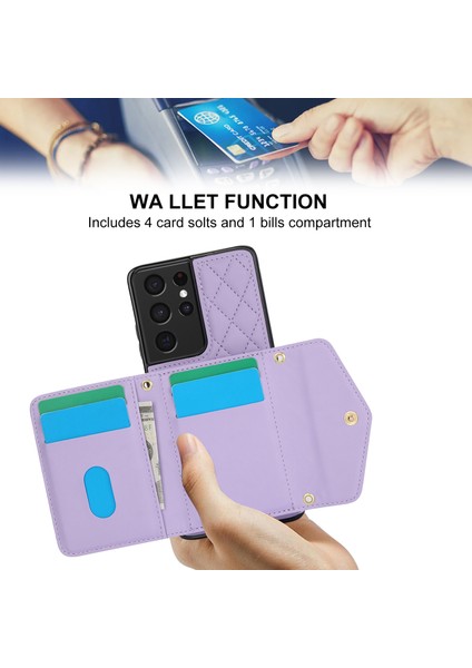 Samsung Galaxy S21 Ultra 5g Için Ekleme Eşkenar Dörtgen Çanta Kılıfı (Yurt Dışından) indirimleri