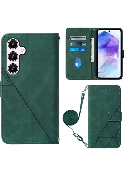 Samsung Galaxy A55 Için Crossbody Deri Kılıf (Yurt Dışından)