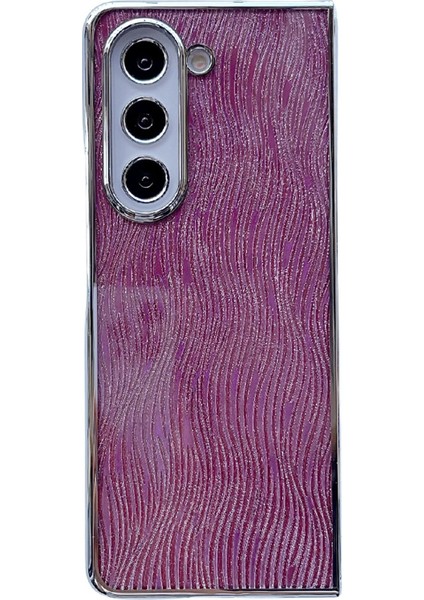 Samsung Galaxy Z Fold3 5g Için Dalgalar Glitter Pc Telefon Kılıfı (Yurt Dışından)