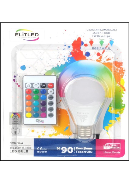 Uzaktan Kumandalı Rgb 9W LED Ampul