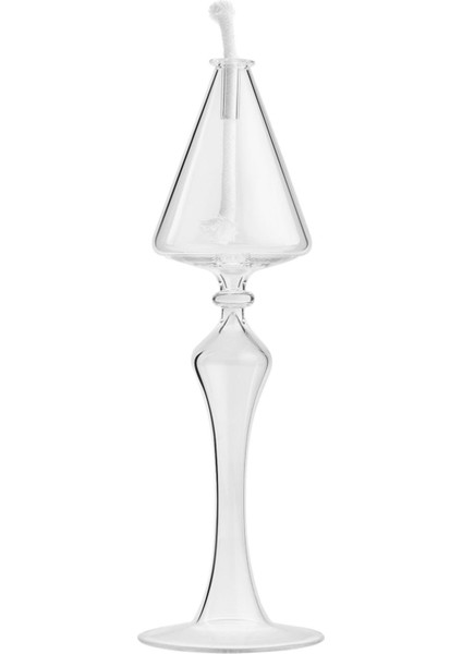 Manor Cam Konik Model Küçük Boy Tekli Ayaklı Kandil - Kırmızı - 24X7X7 cm