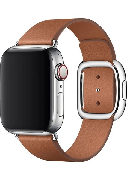 Psgt Apple Watch Uyumlu 38/40/41 Mm Için Modern Buckle Hakiki Deri Kordon