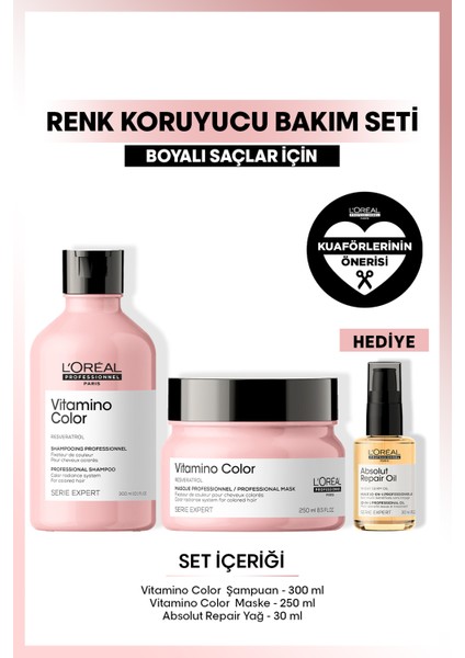 Serie Expert Vitamino Color Renk Koruyucu Saç Bakım Seti