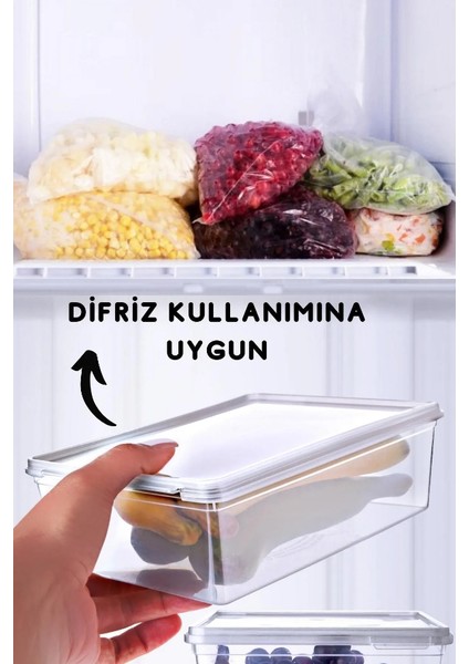 20'li Set Kendinden Kapaklı Derin Dondurucuya Uygun Saklama Kabı 1 Lt. ve 2 Lt.