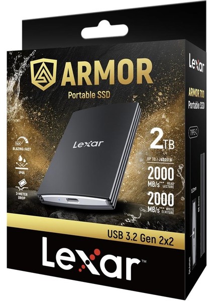 2tb LAR700X002T-RNBNG Ext.ssd 2tb Usb3.2 GEN2X2 Up To 2000MB/S Read And 2000MB/S Wrıte