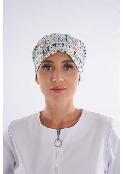 Panda Ayı Kardeşler Desenli Tesettür Doktor Hemşire Hastane Aşçı Cerrahi Bone fiyatları