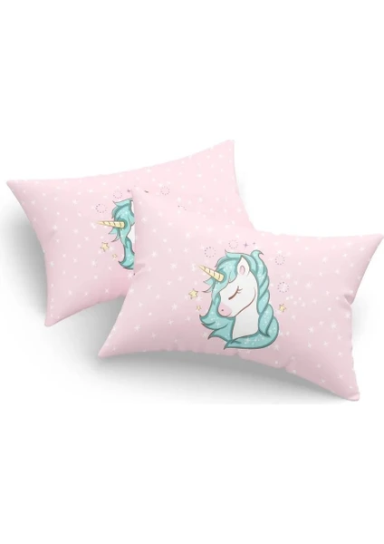 Eponj Home 2li Yastık Kılıfı Unicorn Dreams Pembe 50X70 cm