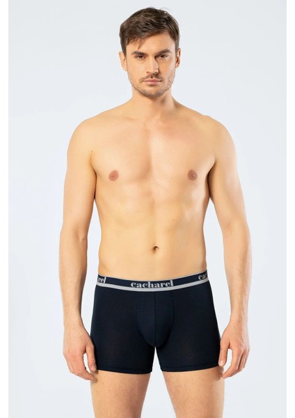 1337 Erkek 3'lü Likralı Boxer-Lacivert&indigo&saks modelleri