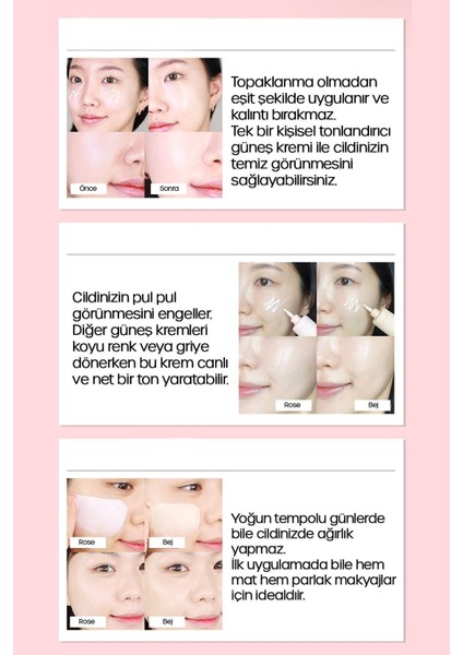 Rosy01 Eşitleyici Aydınlatıcı Güneş Kremi 50ml Pürüzsüz Tonlayıcı Toneup Uv Protection Spf50