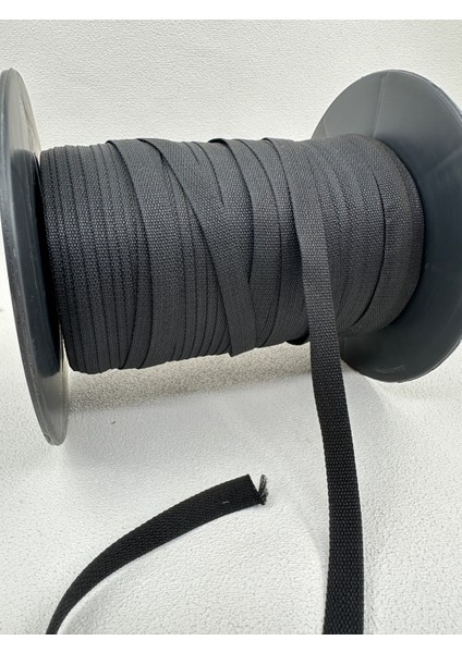 1.2 cm Özel Kanvas Şerit-Polyester Siyah-5 Metre