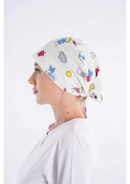 Yarabandı Desenli Tesettür Doktor Hemşire Hastane Cerrahi Bone