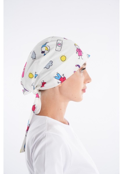 Yarabandı Desenli Tesettür Doktor Hemşire Hastane Cerrahi Bone fırsatları