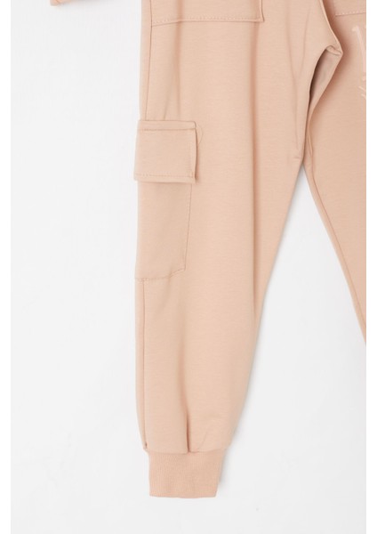 Bej Keep Read Yazılı Erkek Çocuk Kapüşonlu Takım 19315 fırsatları