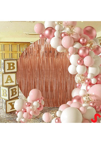 Kapı, Duvar ve Arka Fon Saçaklı Perde 1mt x 2mt - Rose Gold indirimleri