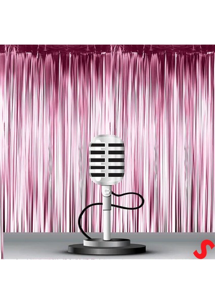 Kapı, Duvar ve Arka Fon Saçaklı Perde 1mt x 2mt - Pembe indirimleri