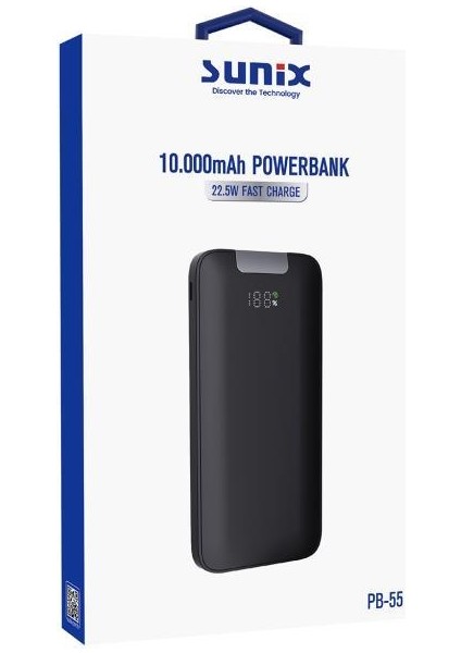 10000 Mah 22.5W Hızlı Şarj Kendinden Kablolu Powerbank Pb-55