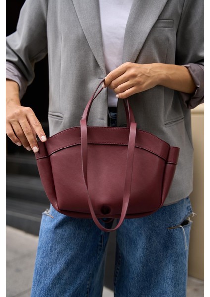Bordo Kadın Bolso Shopper El ve Omuz Çantası fırsatları