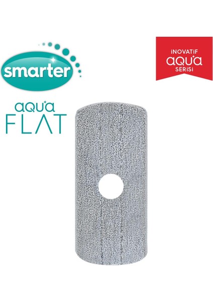 Aqua Flat Yedek Temiz & Kirli Suyu Ayırma Özelliği Çift Kova Otomatik Temizlik Seti Mop Paspas