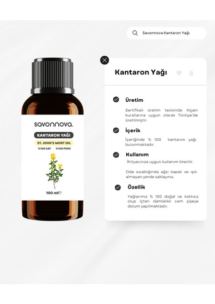 Doğal Kantaron Yağı %100 Saf 100 ml fiyatları
