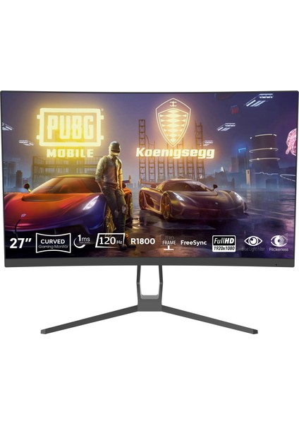 Vision TG-VSN27C-120 27” 120Hz 1ms Freesync+Gsync  Fhd LED (Hdmı+Dp) Va Frameless Curved Gaming Monitör