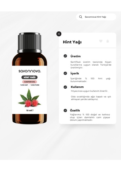 Doğal Hint Yağı %100 Saf 10 ml
