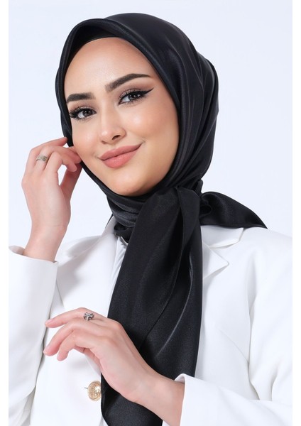 Siyah Harem Scarf Kristal Saten Eşarp fiyatları