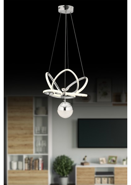 LED Avize Kelebek 3renk Işıklı Avize