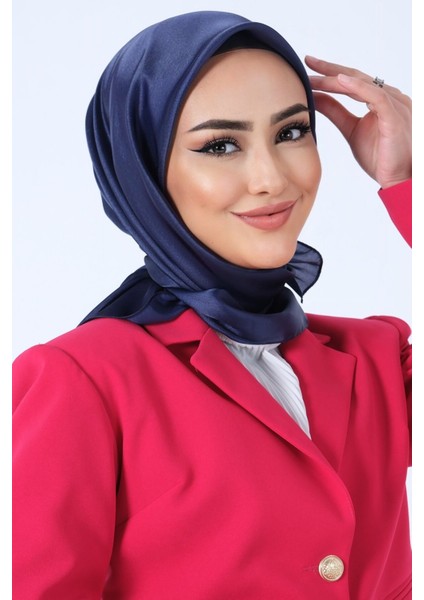 Morcivert Harem Scarf Kristal Saten Eşarp