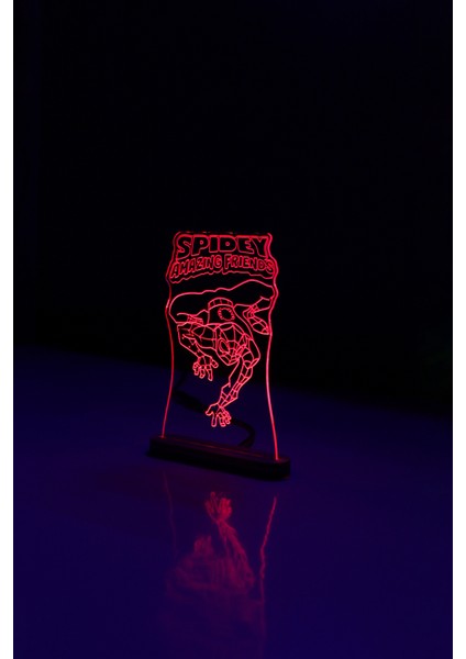 Spidey Lamba / Örümcek Adam Gece Lambası / Tımanan Spiderman Aydınlatma / LED Işıklı / Ambians Işığı