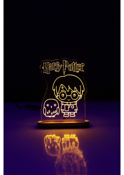 Harry Potter Baykuş Lamba / Hedwig Gece Lambası / Aydınlatma / LED Işıklı / Ambians Işığı