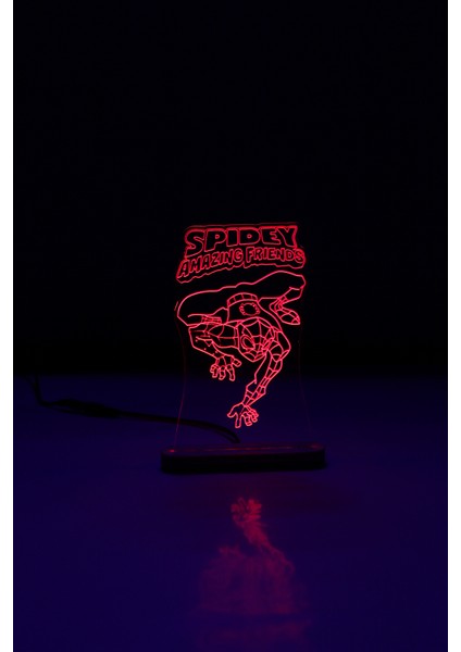 Spidey Lamba / Örümcek Adam Gece Lambası / Tımanan Spiderman Aydınlatma / LED Işıklı / Ambians Işığı