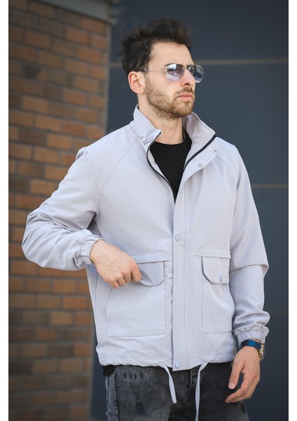 Juan Slim Fit Su Itici Bağcık Detaylı Kapüşonlu Erkek Mevsimlik Mont Yağmurluk modelleri
