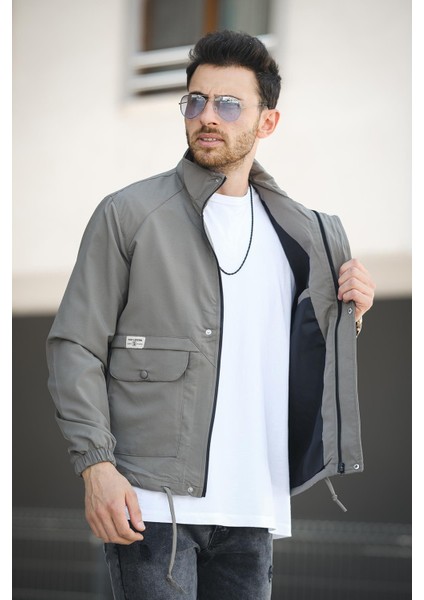 Juan Slim Fit Su Itici Bağcık Detaylı Kapüşonlu Erkek Mevsimlik Mont Yağmurluk modelleri