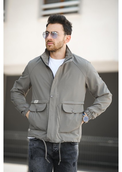 Juan Slim Fit Su Itici Bağcık Detaylı Kapüşonlu Erkek Mevsimlik Mont Yağmurluk fırsatları