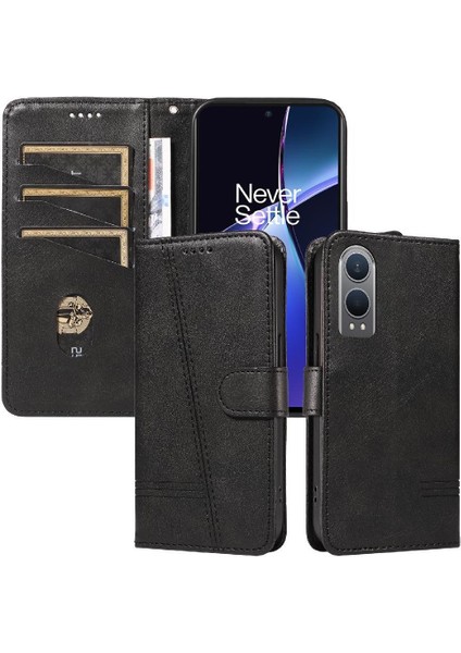 Oneplus Nord Ce4 Lıte 5g Için Filp Durumda Kredi Kartı ile Preslenmiş Pu Deri (Yurt Dışından)